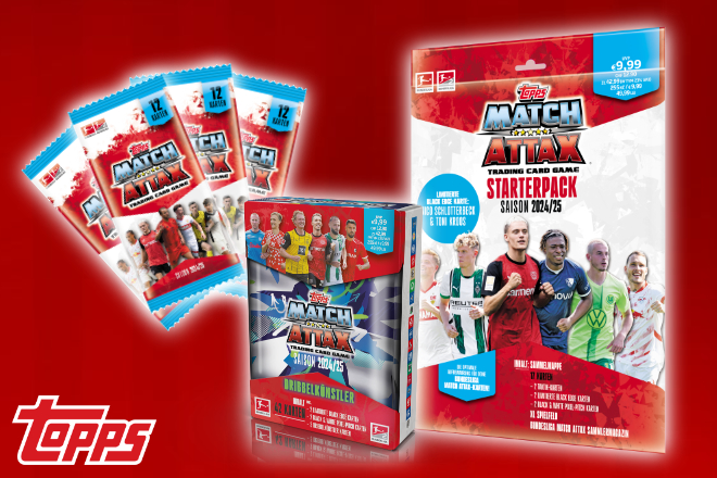 Gewinnen Sie hinter dem 5. Türchen unseres Adventskalender-Gewinnspiels ein Topps Bundesliga Match Attax Bundle!