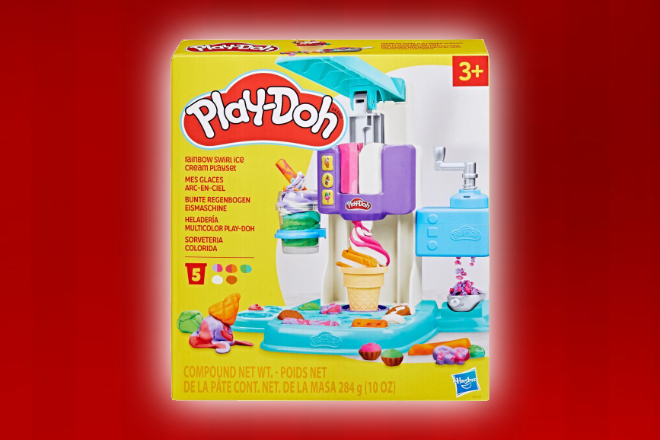 Hinter dem 13. Türchen unseres Adventskalenders verlosen wir das Set "Play-Doh Bunte Regenbogen Eismaschine".